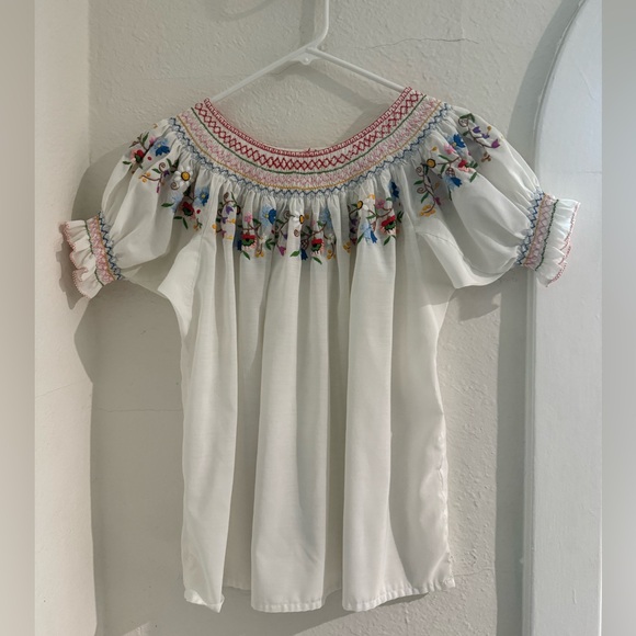 Vintage Embroidered Peasant Blouse - Picture 1 of 3